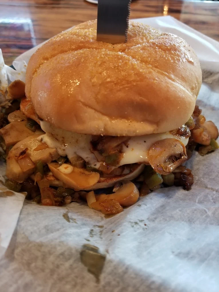 Delicious Burger at Halfway Inn